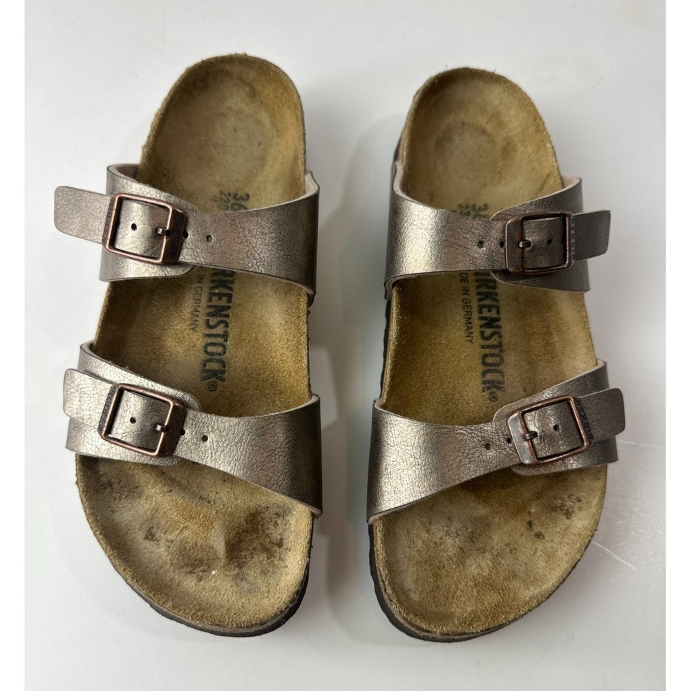 Birkenstock Sydney Slides Graceful Taupe 2 Strap Buckle Sandals Women's Size 5